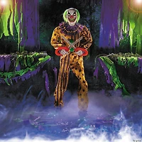 6 Ft. Animated Light-Up Yellow & Black Snippers the Clown Halloween Decoration