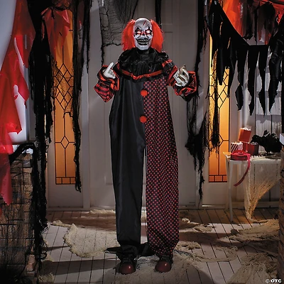 6 Ft. Animated Standing Double-Head Pop-Up Clown Halloween Decoration