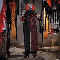 6 Ft. Animated Standing Double-Head Pop-Up Clown Halloween Decoration