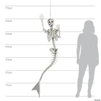 6 Ft. Life-Size Original Mermaid Skeleton Halloween Decoration