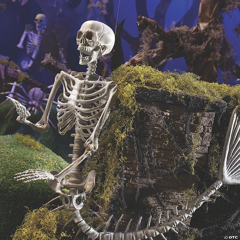 6 Ft. Life-Size Original Mermaid Skeleton Halloween Decoration