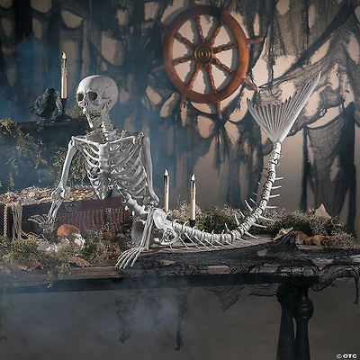 6 Ft. Life-Size Original Mermaid Skeleton Halloween Decoration