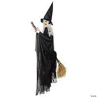 6 Ft. Lifesize Flying Witch Outdoor Animated Prop