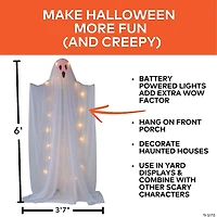 6 Ft. Rising White Ghost Halloween Decoration