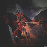 6 Ft. Standing Animated Black & Red Dragon Man Halloween Decoration