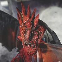 6 Ft. Standing Animated Black & Red Dragon Man Halloween Decoration