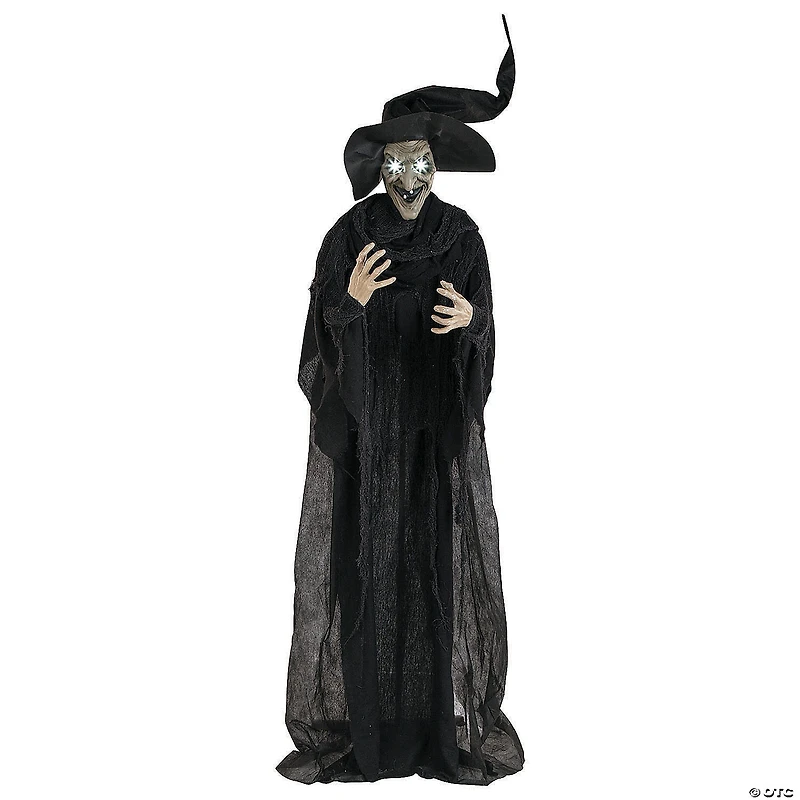 6' Light-Up Standing Witch Halloween Decoration