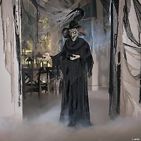 6' Light-Up Standing Witch Halloween Decoration
