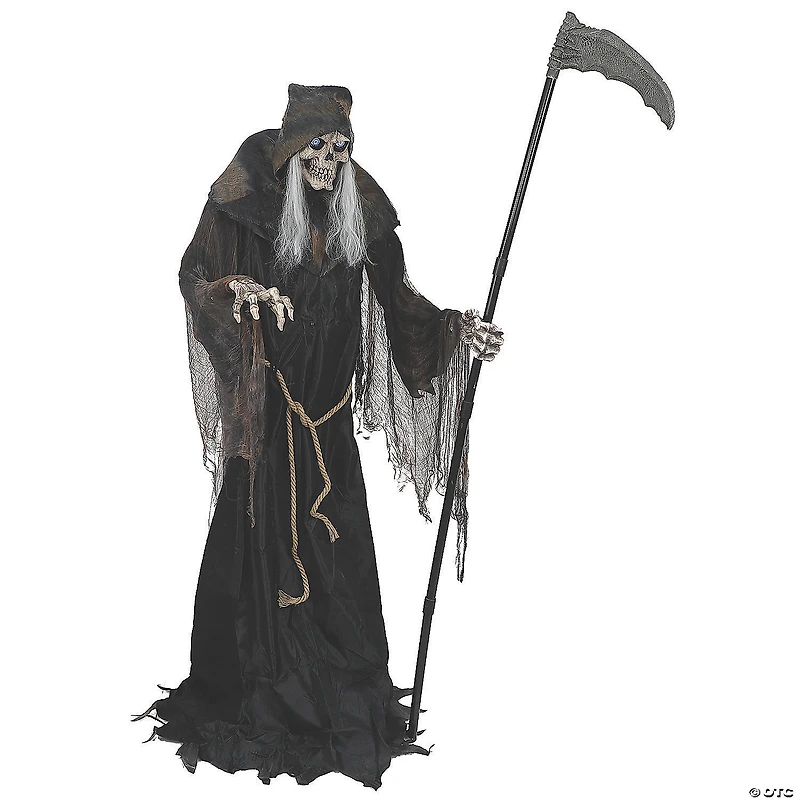 6' Lunging Reaper with Digital Eyes Animated Prop