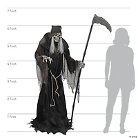6' Lunging Reaper with Digital Eyes Animated Prop