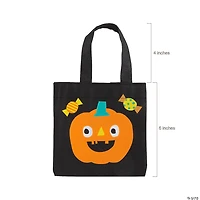 6" x 6" Mini Nonwoven Ghoul Gang Tote Bags - 12 Pc.
