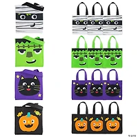 6" x 6" Mini Nonwoven Ghoul Gang Tote Bags - 12 Pc.