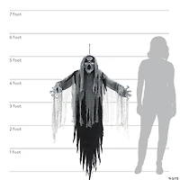 60" x 52" Ghostly Howling Phantom Hanging Halloween Decoration