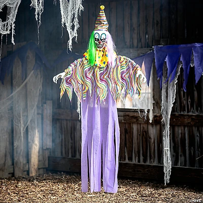 66 3/4" Light-Up Hanging Clown with Sounds Halloween Decoration