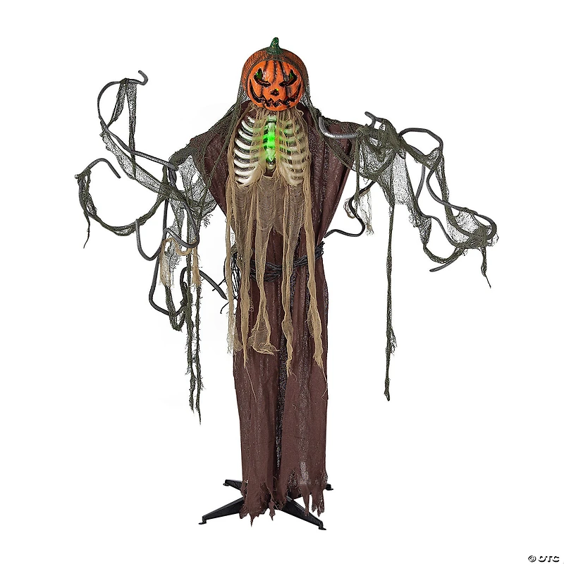 68 3/4" x 86 1/2" Animated & Light-Up Standing Jack-O’-Lantern Man Halloween Decoration