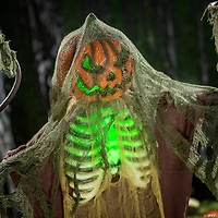 68 3/4" x 86 1/2" Animated & Light-Up Standing Jack-O’-Lantern Man Halloween Decoration