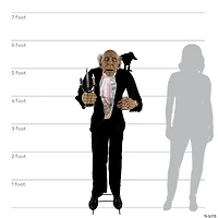 68" Animated Light-Up Butler Decoration