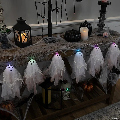6ct Color Changing Hanging Ghost Halloween Lights  3.25' Clear Wire