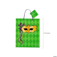 7 1/4" x 8 3/4" Medium Masquerade Gift Bags - 12 Pc.