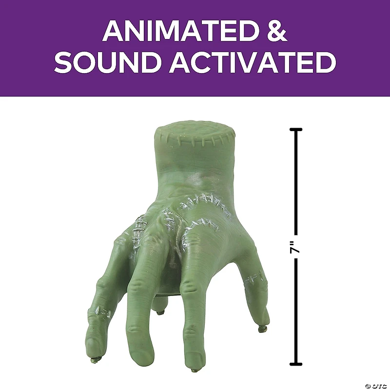 7" Animated Green Crawling Severed Hand Halloween Decoration