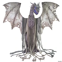 7' Animated Winter Dragon Halloween Decoration