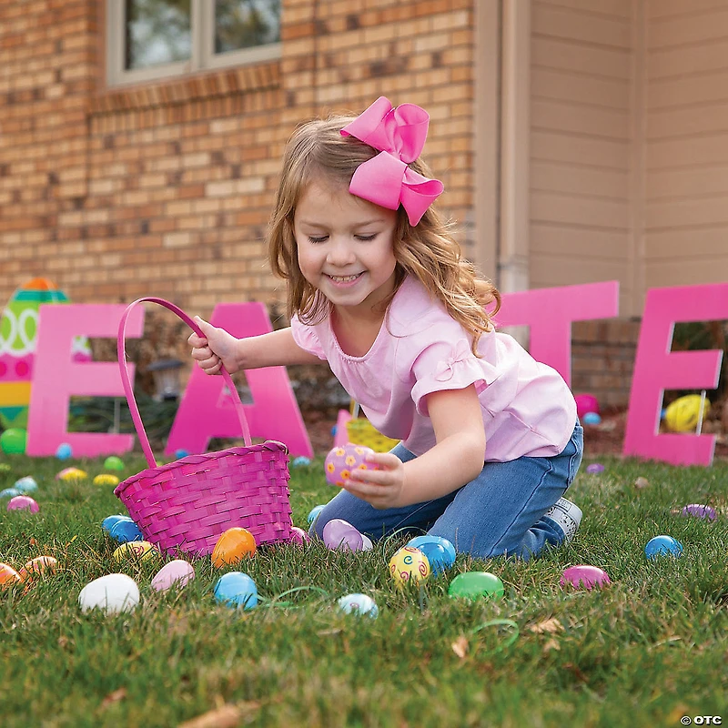 7" Fillable Pastel Plastic Easter Eggs - 12 Pc.