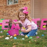 7" Fillable Pastel Plastic Easter Eggs - 12 Pc.