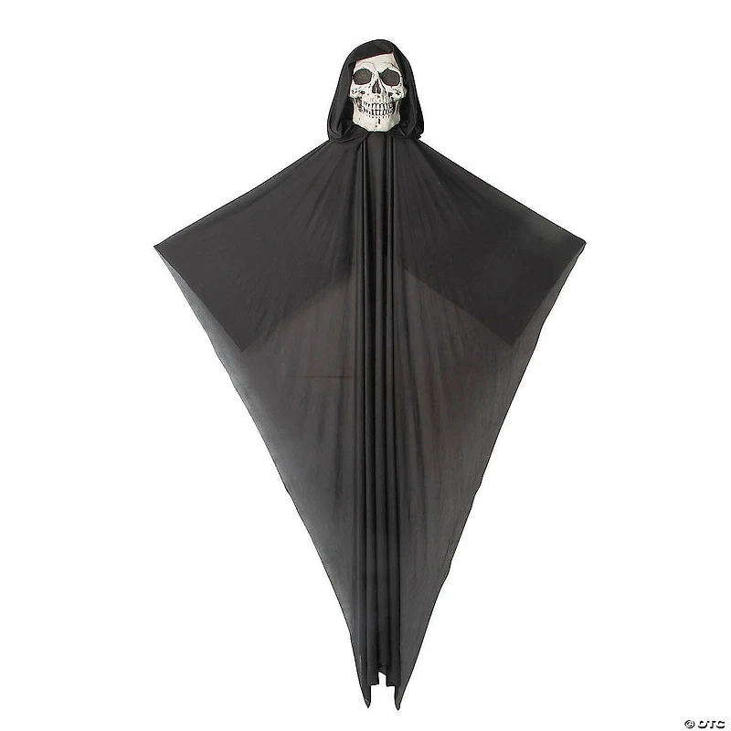 7 Ft. 6 1/2" Skeleton Reaper Black Door Curtain Halloween Decoration
