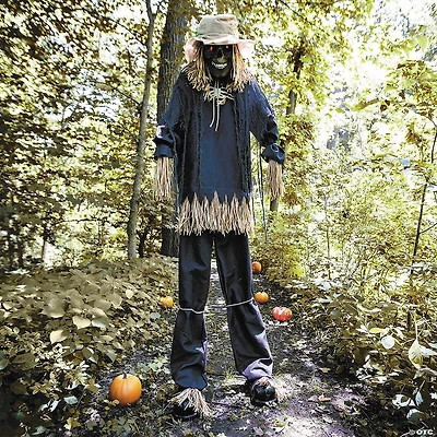 7 Ft. 6" Light-Up Lifting Skeleton Scarecrow Halloween Decoration