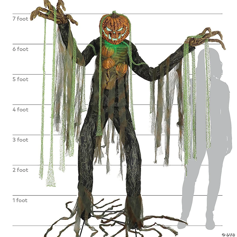 7 Ft. Animated Light-Up Root of Evil Jack-O’-Lantern Tree Monster Halloween Decoration