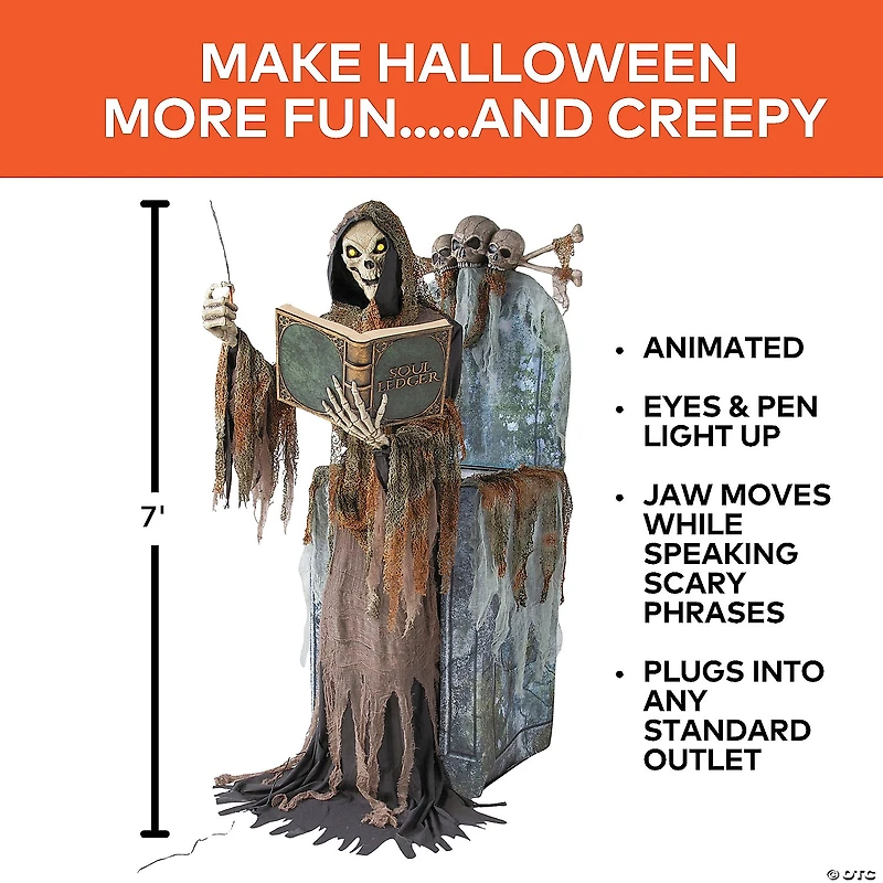 7 Ft. Animated Light-Up Soul Stealer Halloween Decoration