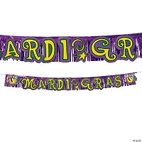 7 Ft. Mardi Gras Metallic Fringed Garland