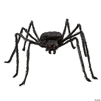 7 Ft. x 4 1/2" Furry Black Polyester Spider Halloween Decoration