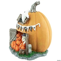 7" LED Lighted Pumpkin Village Halloween Decoration