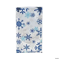 7" Metallic Snowflake Mylar Treat Bags - 12 Pc.