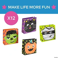 7" x 7 1/4" Medium Ghoul Gang Halloween Paper Gift Bags - 12 Pc.