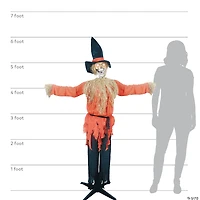 72" Animated Standing Scarecrow Halloween Decoration