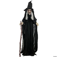 72" Animated Witch with Cane Halloween Decoration