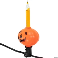 7ct Jack O' Lantern Halloween Bubble Lights  6ft Black Wire