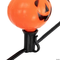 7ct Jack O' Lantern Halloween Bubble Lights  6ft Black Wire