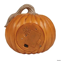 8 1/4" Light-Up Creepy Plastic Pumpkin with Sound Halloween Decoration