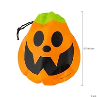 8 3/4" Bulk 72 Pc. Halloween Pumpkin Plastic Goody Bags