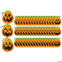 8 3/4" Bulk 72 Pc. Halloween Pumpkin Plastic Goody Bags