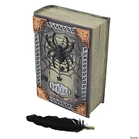8 3/4" x 12 1/2" Animated Flaming Magic Spells Book Halloween Decoration