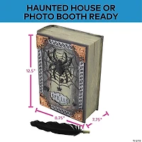 8 3/4" x 12 1/2" Animated Flaming Magic Spells Book Halloween Decoration