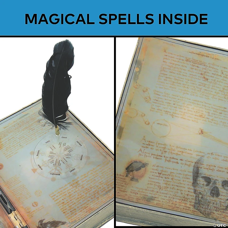 8 3/4" x 12 1/2" Animated Flaming Magic Spells Book Halloween Decoration