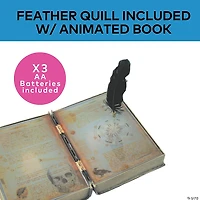 8 3/4" x 12 1/2" Animated Flaming Magic Spells Book Halloween Decoration