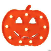 8.5" LED Lighted Orange Jack-O-Lantern Halloween Marquee Sign