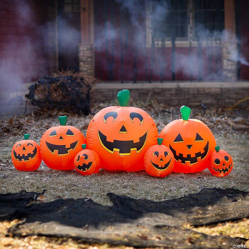 8.5' Long Inflatable Pumpkin Patch Yard Decoration