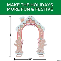 8 Ft. Gingersnap Iron Archway Christmas Decoration